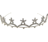 Srebrna tiara na bal z kamieni 36 cm
