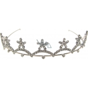Srebrna tiara na bal z kamieni 36 cm