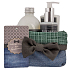 Bohemia Gifts Gentleman sprchový gel 250 ml + šampon na vlasy 250 ml + pěna do koupele 500 ml + látkový košík, kosmetická sada pro muže