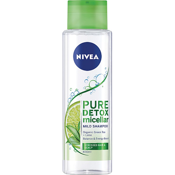 Nivea Pure Detox Micellar detoxikační micelární šampon na vlasy 400 ml