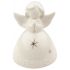 Anděl porcelánový bílý 8 cm na postavení