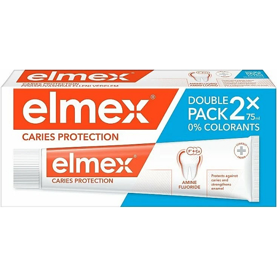 Elmex Caries Protection pasta do zębów z aminofluorkiem 2 x 75 ml, duopack