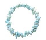 Bransoletka Larimar elastyczna cięta naturalny kamień 19 cm, kamień Atlantydy