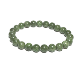 Bransoletka Diopsyd elastyczna naturalny kamień, kuleczka 8 mm / 16 - 17 cm, kamień dwuoczny