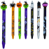 Colorino Gumowalne pióro Halloween fioletowa czaszka, niebieski wkład 0,5 mm