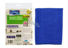 Clanax Ścierka mikrofibrowa kuchenna niebieska 40 x 40 cm 235 g
