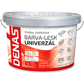 DENAS UNIWERSAL-POŁYSK farba wykończeniowa do drewna, metalu i betonu, 0100 biały, 5 kg