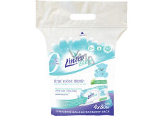 Linteo Baby Aloe Vera nawilżane chusteczki, 4 × 80 szt.