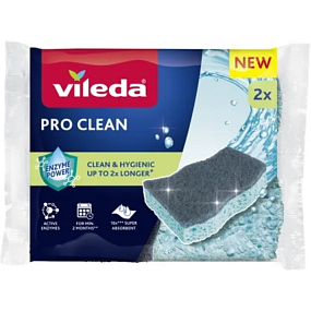 Vileda Pro Clean gąbka wiskozowa do naczyń, 2 szt.