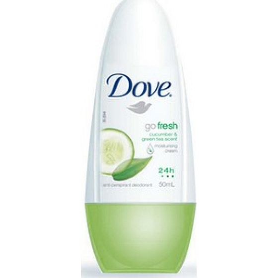 Dove Go Fresh Touch Okurka & Zelený čaj kuličkový antiperspirant deodorant roll-on pro ženy 50 ml