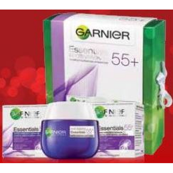 Garnier Essentials 55+ denní krém 50 ml + noční krém 50 ml, kosmetická sada