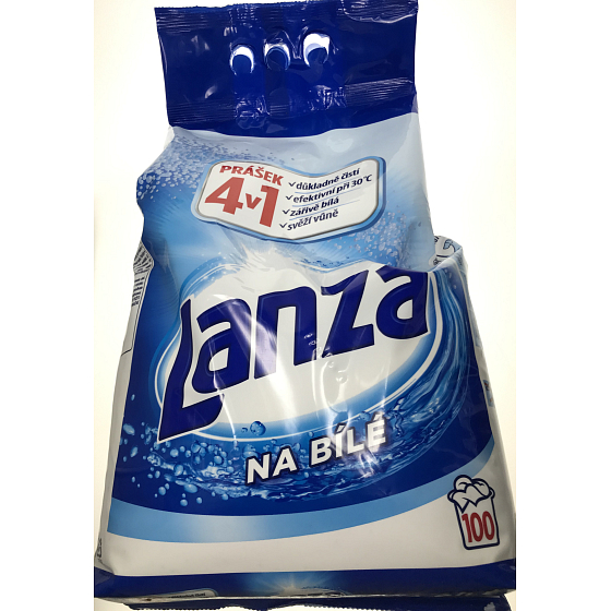 Lanza Bílá prací prášek 100 dávek 7,5 kg