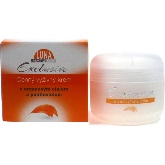 Luna Natural Exclusive denní výživný krém s arganovým olejem a panthenolem pro normální až suchou pleť 50 ml