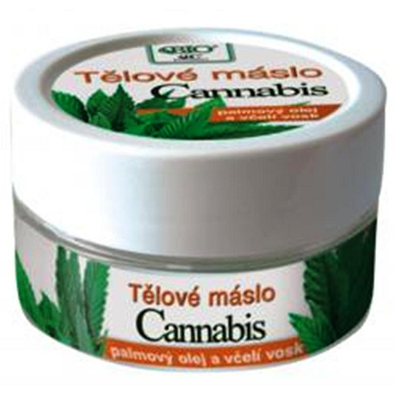 Bione Cosmetics Cannabis tělové máslo s palmovým olejem a včelím voskem 150 ml