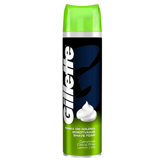Gillette Classic Lemon Lime pěna na holení pro muže 200 ml