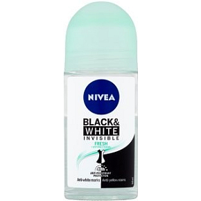 Nivea Invisible Black & White Fresh kulkowy antyperspirant dezodorant roll-on dla kobiet 50 ml