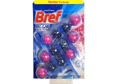 Bref Blue Aktiv Fresh Flowers WC blok dla higienicznej czystości i świeżości Twojej toalety, zabarwia wodę, 3 x 50 g, megapack