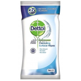 Dettol Antibakteriální čisticí ubrousky na povrchy 36 kusů