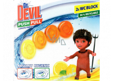 Dr. Devil Lemon Fresh Push Pull WC blok bez koszyka 2 x 20 g