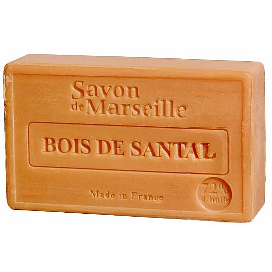 SB. Collection Santalové dřevo přírodní, bio, z Provence, Marseillské mýdlo s mandlovým olejem 125 g