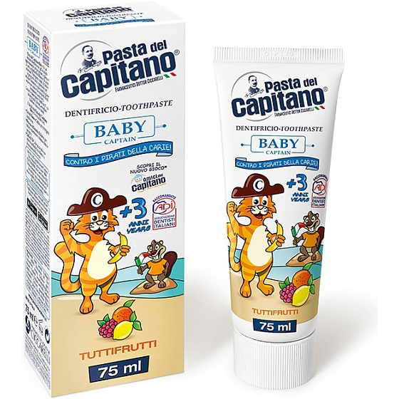 Pasta Del Capitano Baby Tutti-Frutti pasta do zębów dla dzieci od 3 lat 75 ml