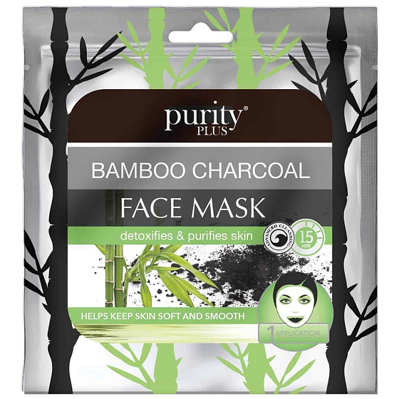 Purity Plus Charcoal detoxikační a czyszczenie pleśni maska z aktywnym węglem 1 sztuka