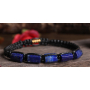 Bransoletka z Lapisu Lazuli, kamień naturalny, splot pleciony, rozmiar regulowany, kamień harmonii
