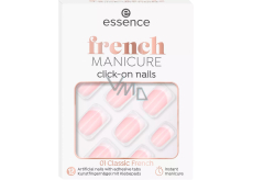 Essence French Click & Go sztuczne paznokcie 01 Classic French 12 sztuk