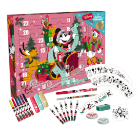 Disney Minnie Adventní kalendář s psacími potřebami 24 kusů Disney Minnie Adventní kalendář s psacími potřebami 24 kusů