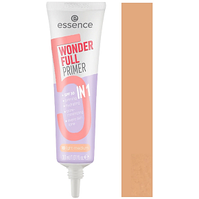 Essence Primer 5v1 Wonder Full podkład pod makijaż 10 Light - Medium 30 ml