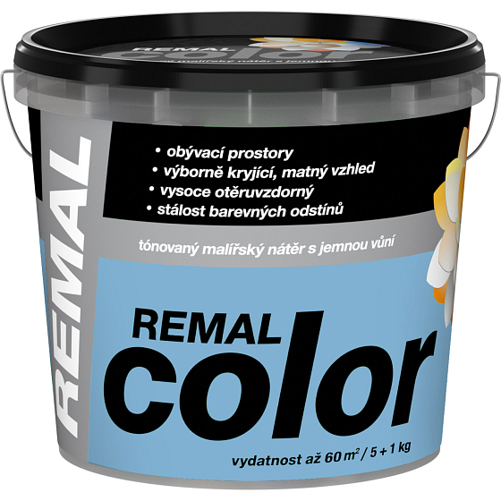 REMAL Color farba malarska na ścianę Niezapominajka, 5+1 kg
