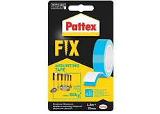 Pattex Fix taśma montażowa dwustronna ekstra mocna, nośność 80 kg, 1,5 m × 19 mm