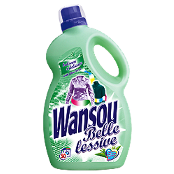 Wansou Belle Lessive Balsam & Delicate Aloe Vera tekutý prací prostředek 3 l