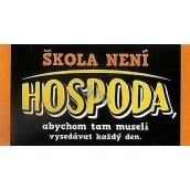 Nekupto Dárky z humorem Tabulka metalowa Szkoła nie jest gospodą 23 x 12 cm