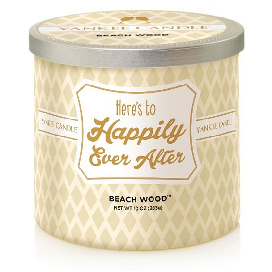 Yankee Candle Scentiments Happily Ever After Tumbler Beach Wood - Plážové dřevo vonná svíčka 283 g