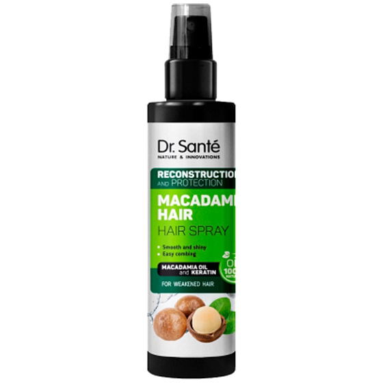 Dr. Santé Macadamia Hair Olej makadamový i spray z keratynem na osłabione włosy 150 ml