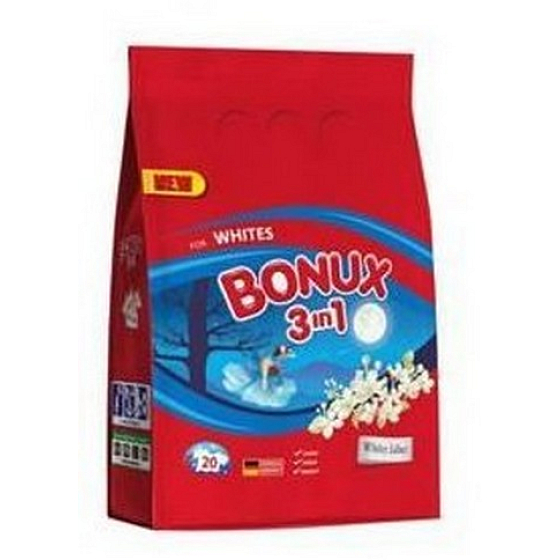 Bonux White Lilac 3w1 proszek do prania białego 20 prań 1,5 kg