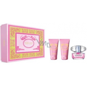 Versace Bright Crystal toaletní voda pro ženy 50 ml + tělové mléko 50 ml + sprchový gel 50 ml, dárková sada