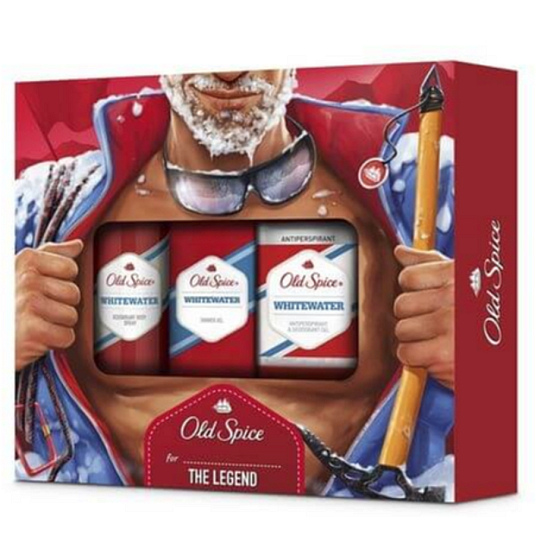 Old Spice White Water Alpinist sprchový gel 250 ml + deodorant stick gel 70 ml + deodorant sprej 150 ml, kosmetická sada