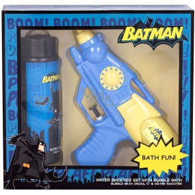 Batman Pěna do koupele pro děti 250 ml + stříkací pistole, kosmetická sada Batman Pěna do koupele pro děti 250 ml + stříkací pistole, kosmetická sada