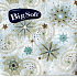 Big Soft Papírové ubrousky 2 vrstvé 33 x 33 cm 20 kusů Vánoční Světle modré s vločkami