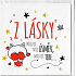Nekupto Přání Z lásky Miluji tvůj úsměv, miluji Tebe 100 x 100 mm 3618 XI