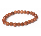 Bransoletka ze złota Goldstone elastyczna, koralik 8 mm / 16 - 17 cm, kamień ambicji