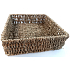 Body Basics Koszyk dekoracyjny kwadratowy męski rattan M 19 x 19 x 6 cm