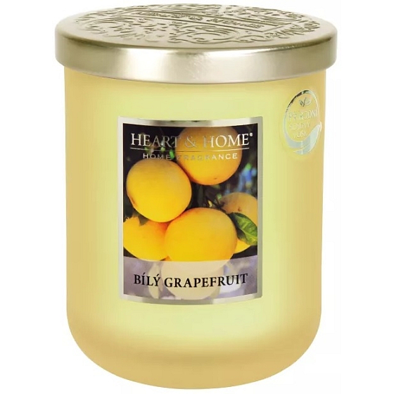 Heart & Home Biały grapefruit Sojowa świeca zapachowa duża aż 75 godzin 320 g