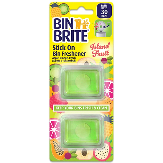 Bin Brite Island Fruit naklejki do kosza 2 sztuki