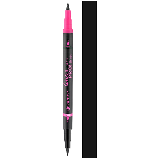 Essence Line It Like a Pro! pióro do oczu 01 Black 1,2 ml