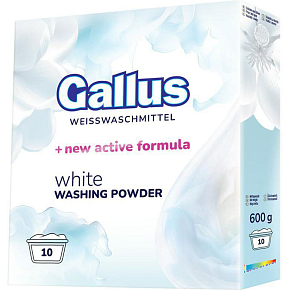 Gallus prací prášek White, 10 dávek, 600g