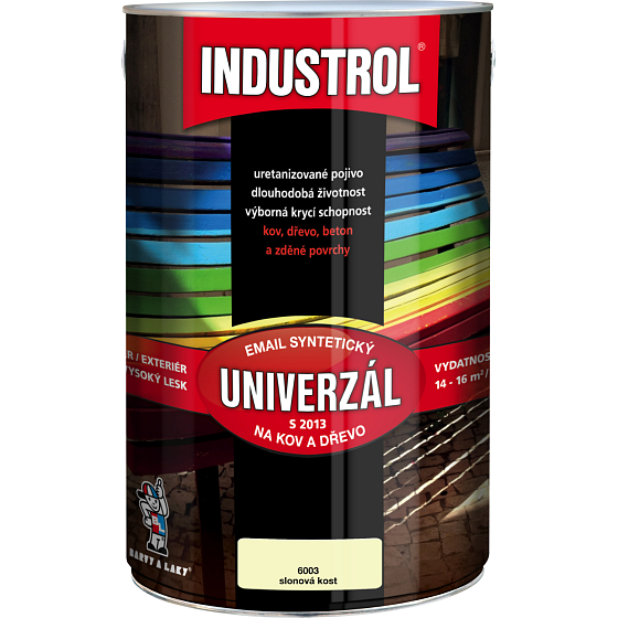 Industrol S2013 uniwersalny połyskowa farba na metal i drewno, 6003 kość słoniowa, 4 l