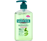 Sanytol Zielona herbata & Aloe Vera dezynfekujące nawilżające mydło do rąk 250 ml z dozownikiem